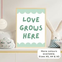 Image 1 of Love Grows Here Scallop Print