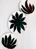 black + white porcelain platters (set of 3) #35