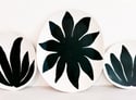 black + white porcelain platters (set of 3) #35