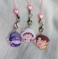 Image 1 of teeny tiny yoongi and hobi phone charms