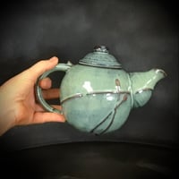 Image 5 of Hand Made Bruen Pottery Copper Green  Teapot