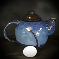 Image 1 of Handmade Cobalt Blue Stoneware Teapot from Bruen Pottery