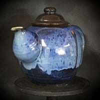 Image 4 of Handmade Cobalt Blue Stoneware Teapot from Bruen Pottery