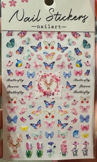 Pastel Butterflies  Stickers  F624