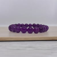 Dark Purple Jade Natural Stone Bracelet