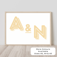 Image 1 of Initials Personalised Print