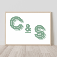 Image 3 of Initials Personalised Print