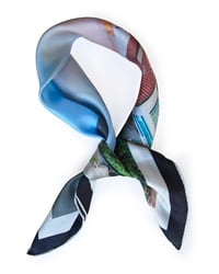 Image 2 of Hydra Morning View silk scarf