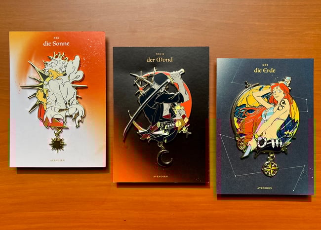 die Sonne, der Mond, die Erde - Romance Dawn Trio Enamel Pins & Stickers