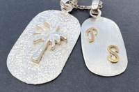 Image 2 of Palm Trees & Silver Signature Pendant Necklace