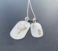 Image 1 of Palm Trees & Silver Signature Pendant Necklace