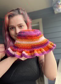 lesbian pride relaxed ruffle hat
