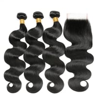Body Wave Bundles with 4x4 Transparent Lace Closure