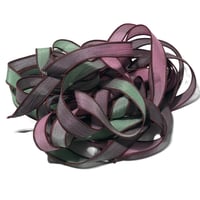 Image 2 of 1PC.  VINEYARD  42" hand dyed wrist wrap bracelet silk ribbon by COLOR KISSED SILK