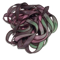 Image 3 of 1PC.  VINEYARD  42" hand dyed wrist wrap bracelet silk ribbon by COLOR KISSED SILK