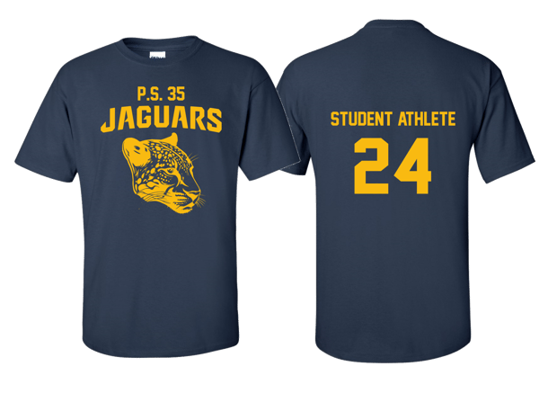 Image of PS 35 Student Athlete Tee (Navy w/Gold Lettering)