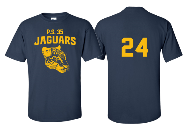 Image of PS 35 Student Tee (Navy w/Gold Lettering)