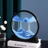 3D Moving Sand Art Picture Round Glass Deep Sea Sandscape Hourglass Quicksand Craft Flowing 