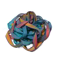 Image 6 of 1PC.  MOROCCO  42" hand dyed wrist wrap bracelet silk ribbon by COLOR KISSED SILK