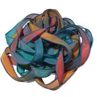 Image 8 of 1PC.  MOROCCO  42" hand dyed wrist wrap bracelet silk ribbon by COLOR KISSED SILK