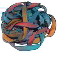 Image 9 of 1PC.  MOROCCO  42" hand dyed wrist wrap bracelet silk ribbon by COLOR KISSED SILK