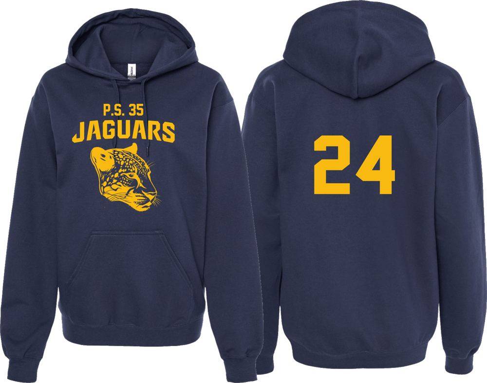Image of PS 35 Jaguars Hoodie (Navy w/Gold Lettering)