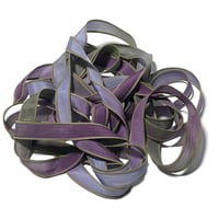 Image 3 of 1PC. HONEYSUCKLE  42" hand dyed wrist wrap bracelet silk ribbon by COLOR KISSED SILK