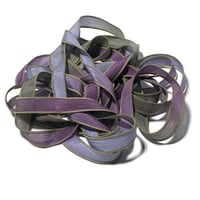 Image 4 of 1PC. HONEYSUCKLE  42" hand dyed wrist wrap bracelet silk ribbon by COLOR KISSED SILK