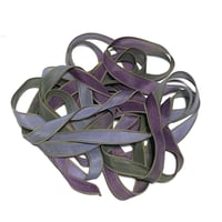 Image 5 of 1PC. HONEYSUCKLE  42" hand dyed wrist wrap bracelet silk ribbon by COLOR KISSED SILK