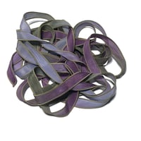Image 6 of 1PC. HONEYSUCKLE  42" hand dyed wrist wrap bracelet silk ribbon by COLOR KISSED SILK