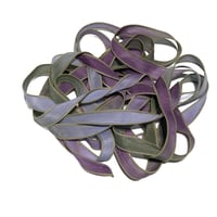 Image 8 of 1PC. HONEYSUCKLE  42" hand dyed wrist wrap bracelet silk ribbon by COLOR KISSED SILK