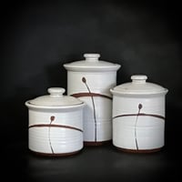 Image 1 of Medium Sized Bruen Pottery Kitchen Canister Set