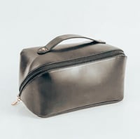 Image 2 of Makeup Cosmetic Bag Vegan Leather