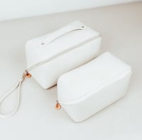 Image 3 of Makeup Cosmetic Bag Vegan Leather