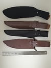 SET 4 Knives - Kukri Heavy Duty Machete Hunting Knife , 3 Bowie Knives with Leather and Nylon Sheath