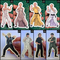 Image 1 of (15) Martial Arts Character Stickers #2 • Kiss Cut • 3 Sizes