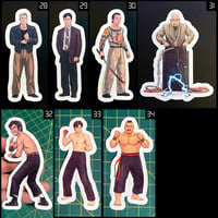 Image 2 of (15) Martial Arts Character Stickers #2 • Kiss Cut • 3 Sizes