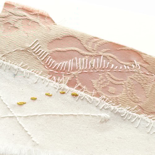 Image of Oeuvre d'art textile abstraite - paysage intérieur n°2