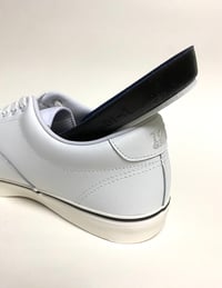 Image 5 of Touch ground white leather plimsoll sneaker shoes 