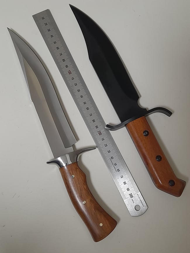 SET 2 Knives - 2 Bowie Knives with Leather Sheath Full Tang