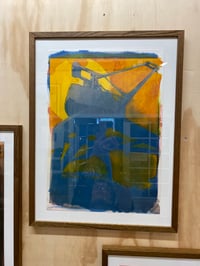 Image 2 of Yellow sky crane - cyanotype