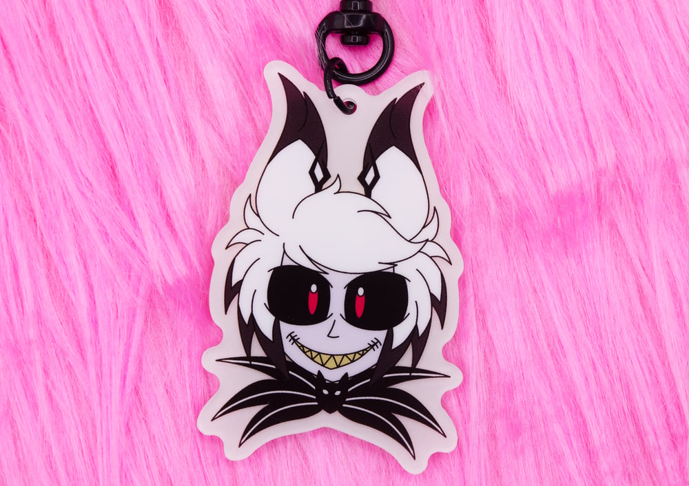 Glow In The Dark Alastor Skellington Acrylic Charm