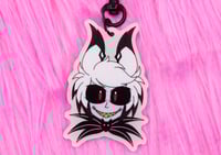 Image 1 of Glow In The Dark Alastor Skellington Acrylic Charm