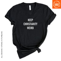 Image 1 of Keep Christianity Weird Women's V-Neck T-Shirt