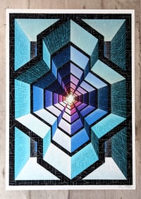 Image 2 of "Geometrical Way black" print