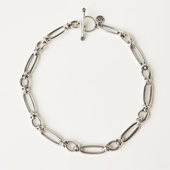 Image of COLLIER PALOMA PLAQUÉ ARGENT VIEILLI