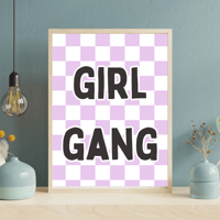 Image 4 of Little Phrase Checkerboard Print With Black Font- Option 2