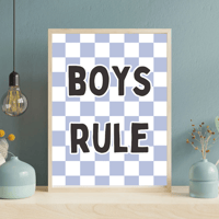 Image 4 of Little Phrase Checkerboard Print With Black Font- Option 1