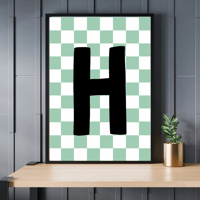 Image 2 of Checkerboard Initial Print