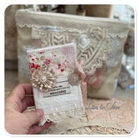 Image 2 of sewing zipper purse and needle book French lace